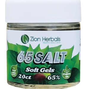 Zion Herbals Soft Gels 65% Salt Kratom Extract - 20 count