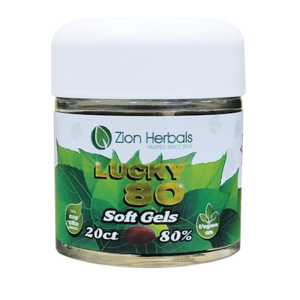 Zion Herbals Lucky Soft Gels Kratom 80% - 20 count