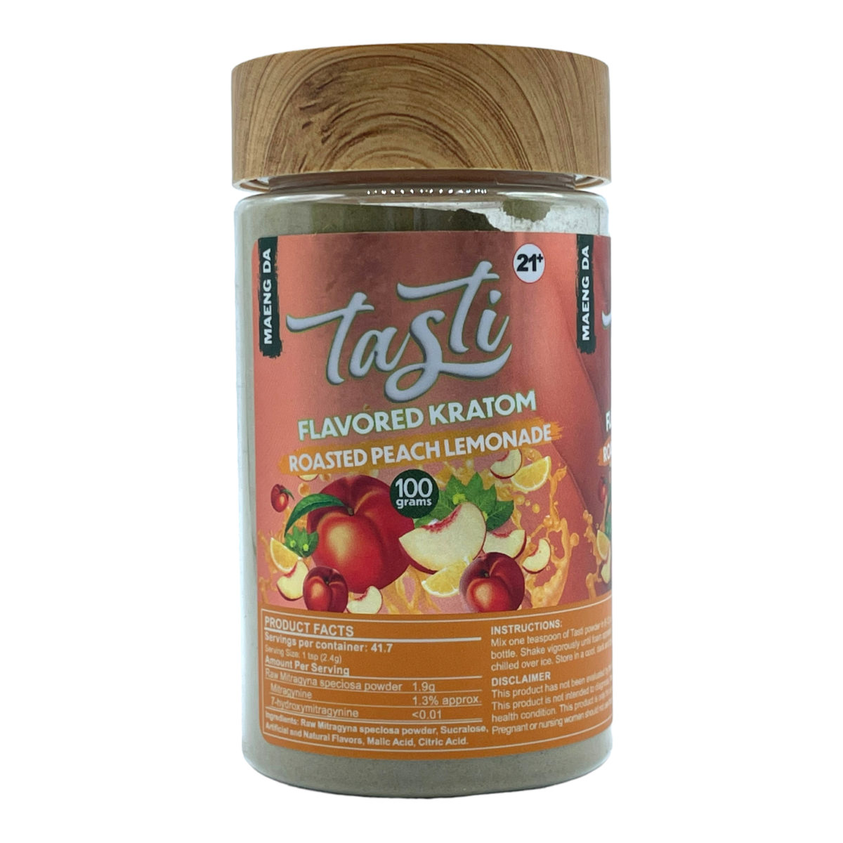 Tasti Roasted Peach Lemonade Kratom Powder – 100 grams
