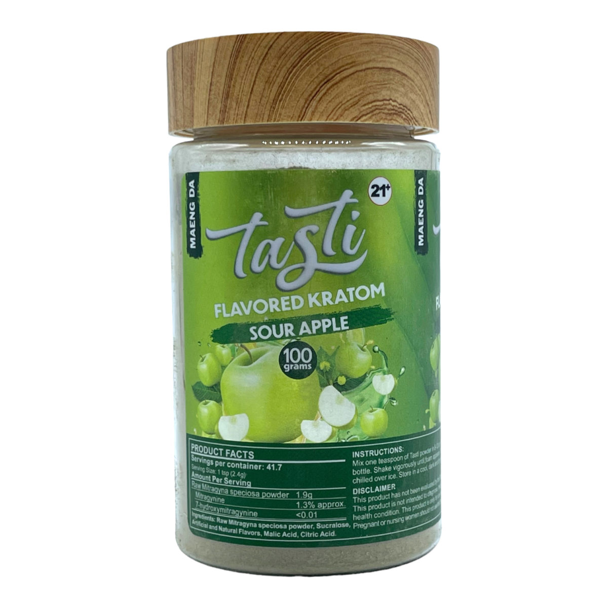 Tasti Sour Apple Kratom Powder – 100 grams