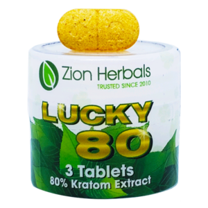 Zion Herbals Lucky 80 Kratom Extract Tablets