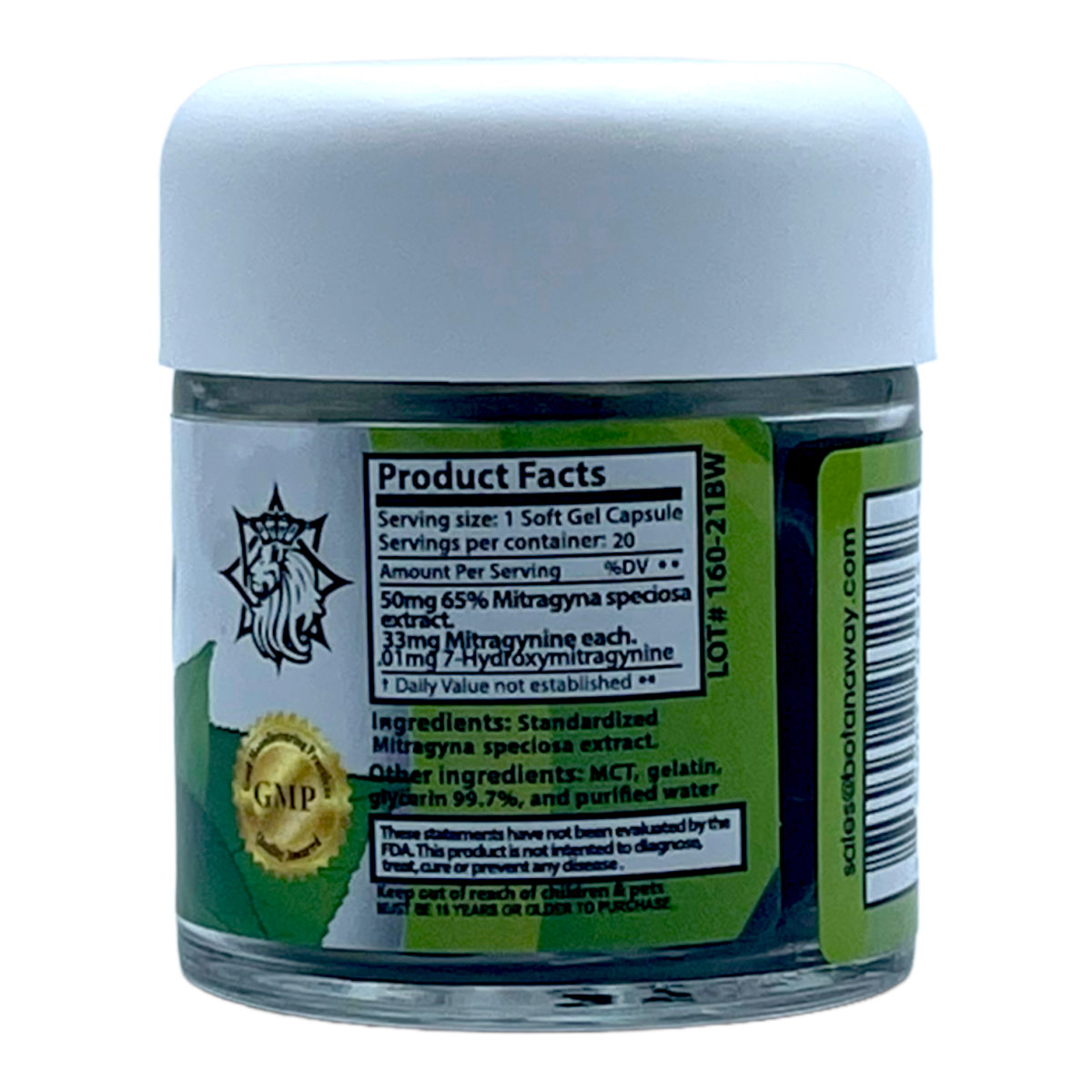Zion Herbals Soft Gels 65% Salt Kratom Extract – 20 count