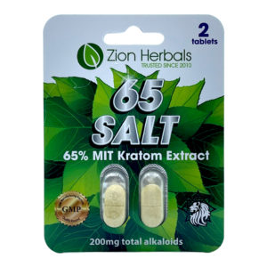 Zion Herbals 65 Salt Kratom Extract Tablets - 2 count