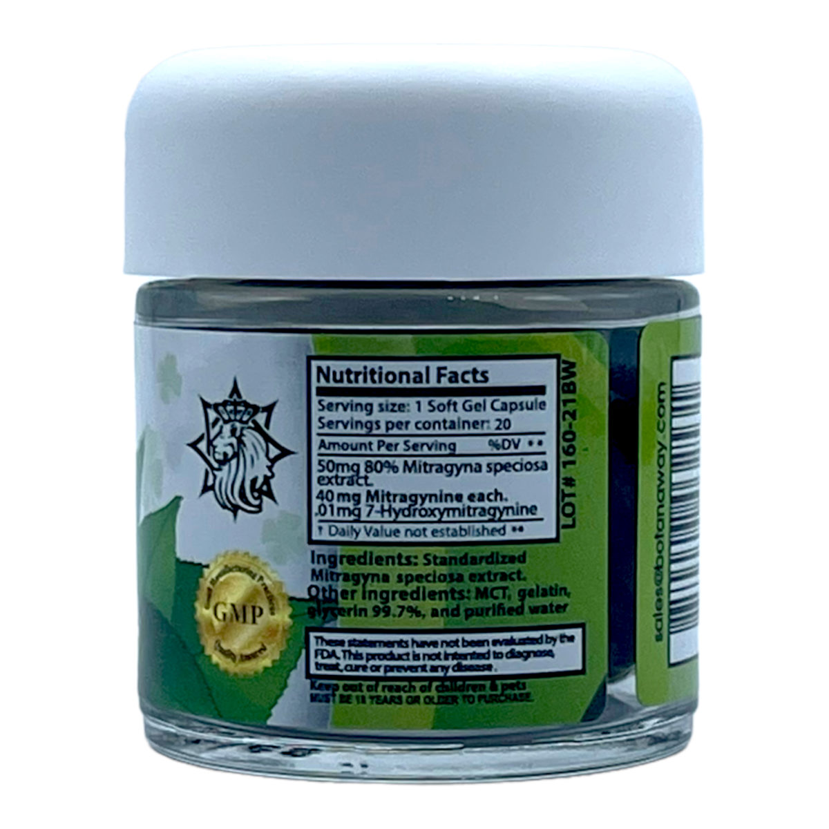 Zion Herbals Lucky Soft Gels Kratom 80% – 20 count
