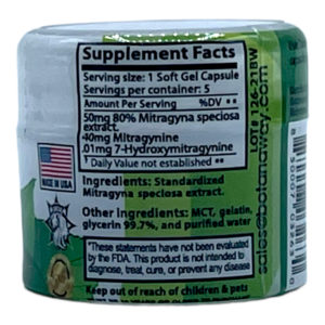 Zion Herbals Soft Gels Kratom Extract 80% 5ct