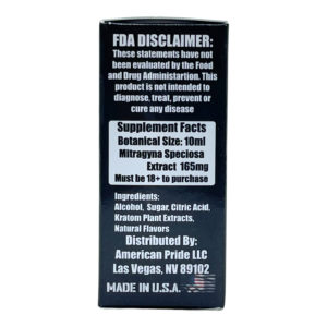 MITRA 165 Kratom Blue Berry Cotton Candy Extract Shot 165mg 10mL
