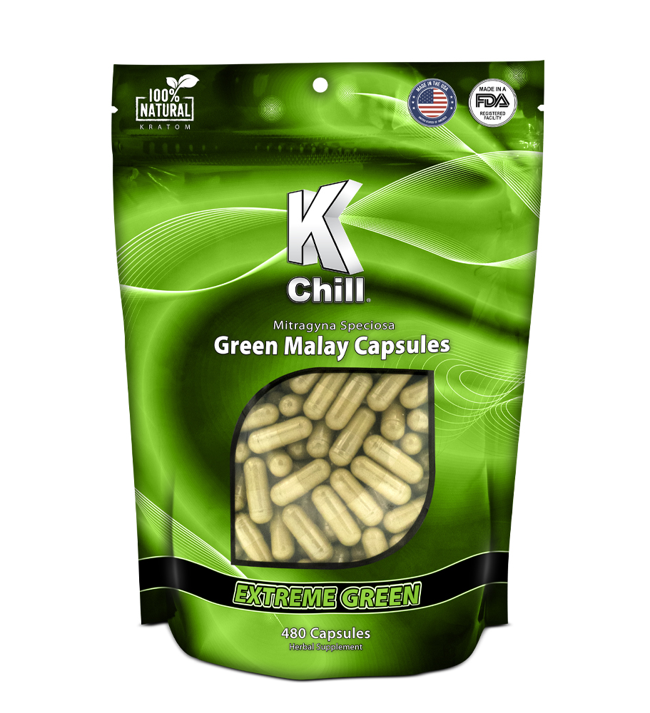K-Chill Extreme Green Kratom Capsules