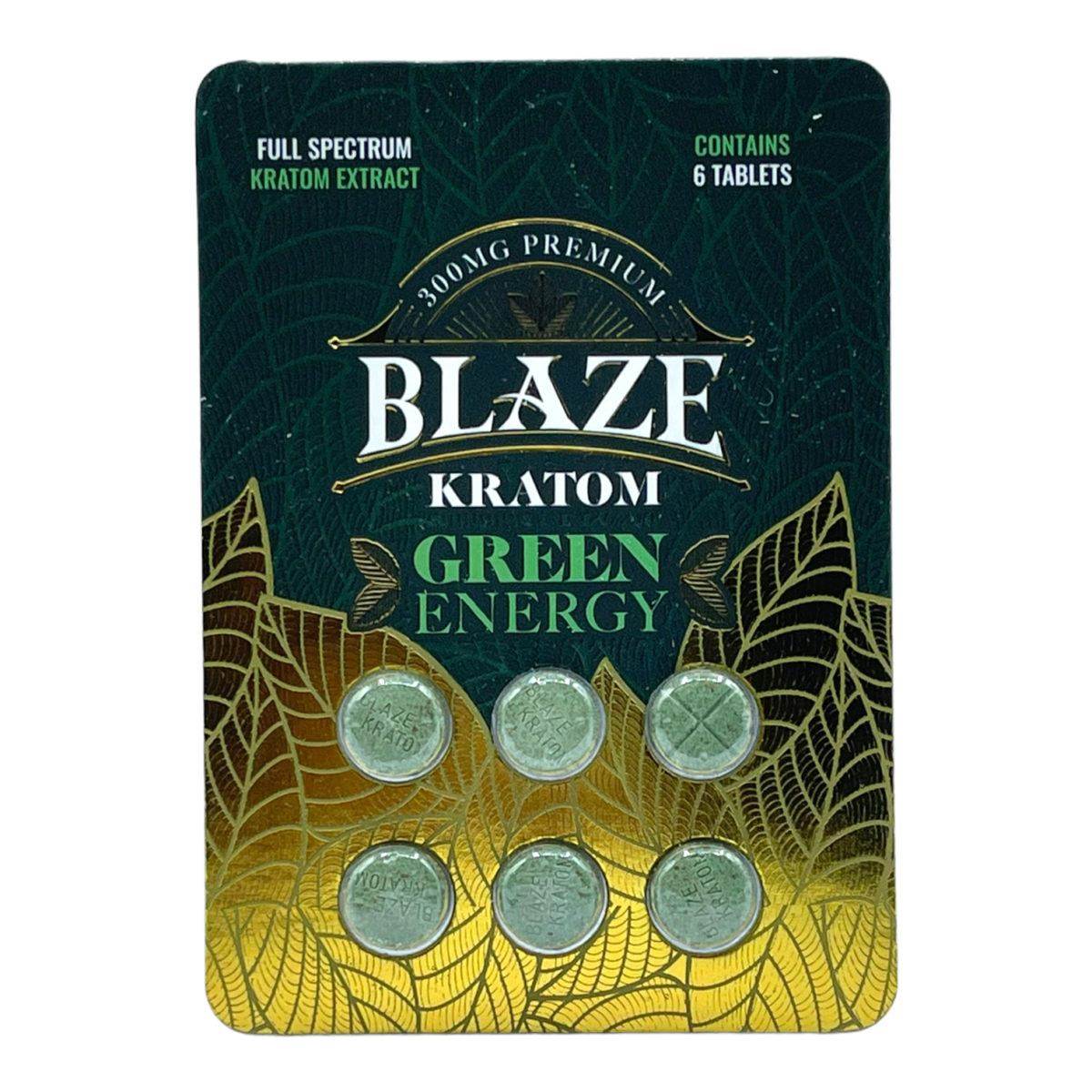 Blaze Green Energy Kratom Extract Tablets – 6 count