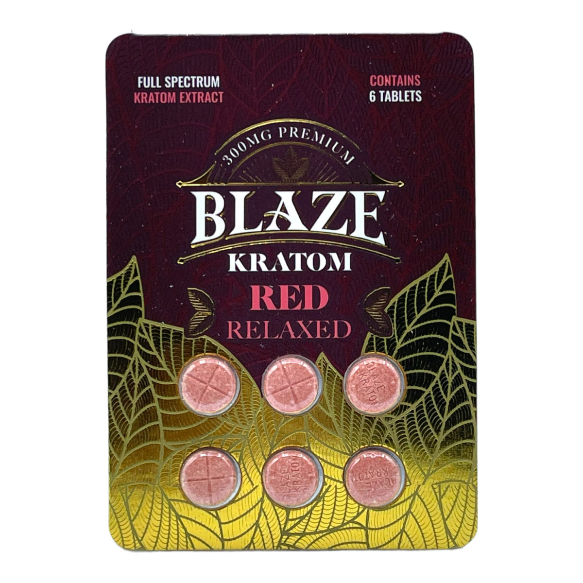 Blaze Red Relaxed Kratom Extract Tablets – 6 count