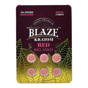 Blaze Red Relaxed Kratom Extract Tablets - 6 count