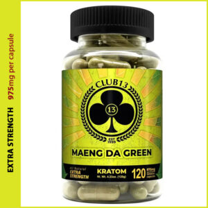 Club 13 Extra Strength Green Maeng Da Kratom Capsules