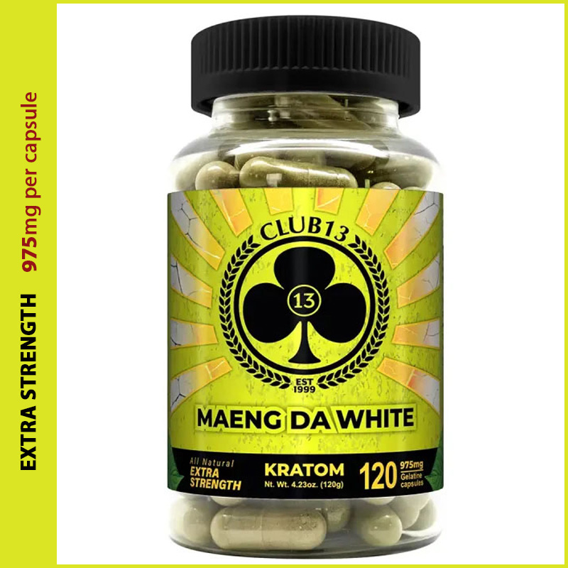Club 13 Extra Strength White Maeng Da Kratom Capsules