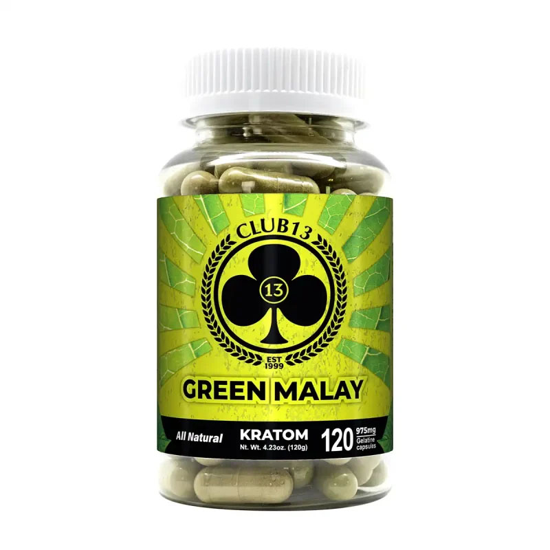 Club 13 Green Malay Kratom Capsules