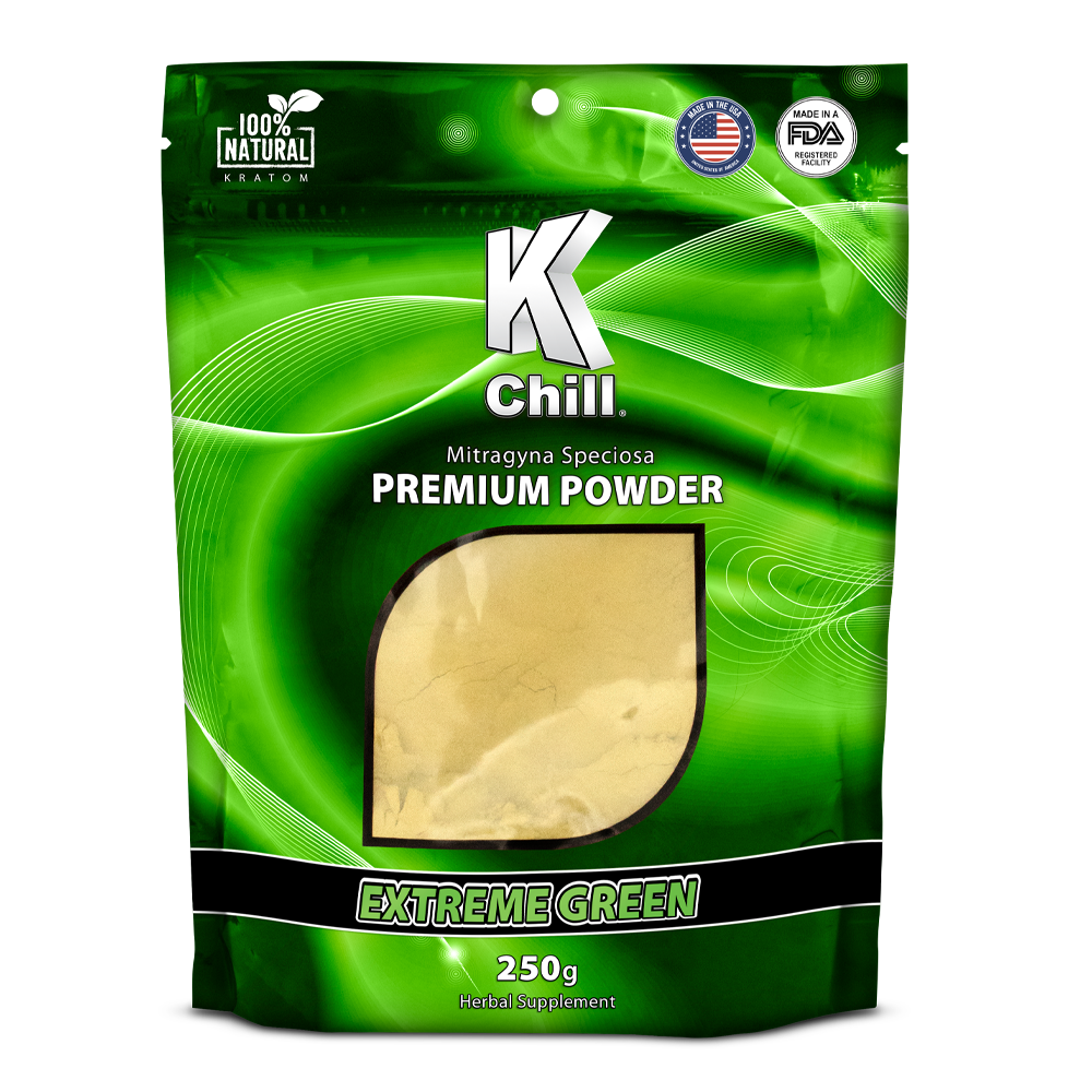 K-Chill Extreme Green Kratom Powder