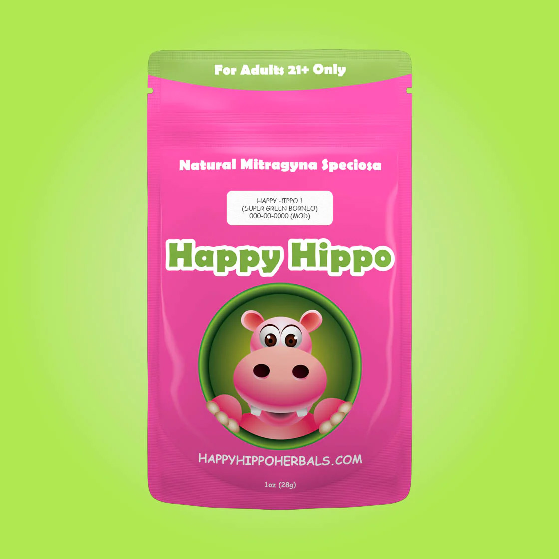 Happy Hippo Super Green Borneo Kratom Powder – Happy Hippo