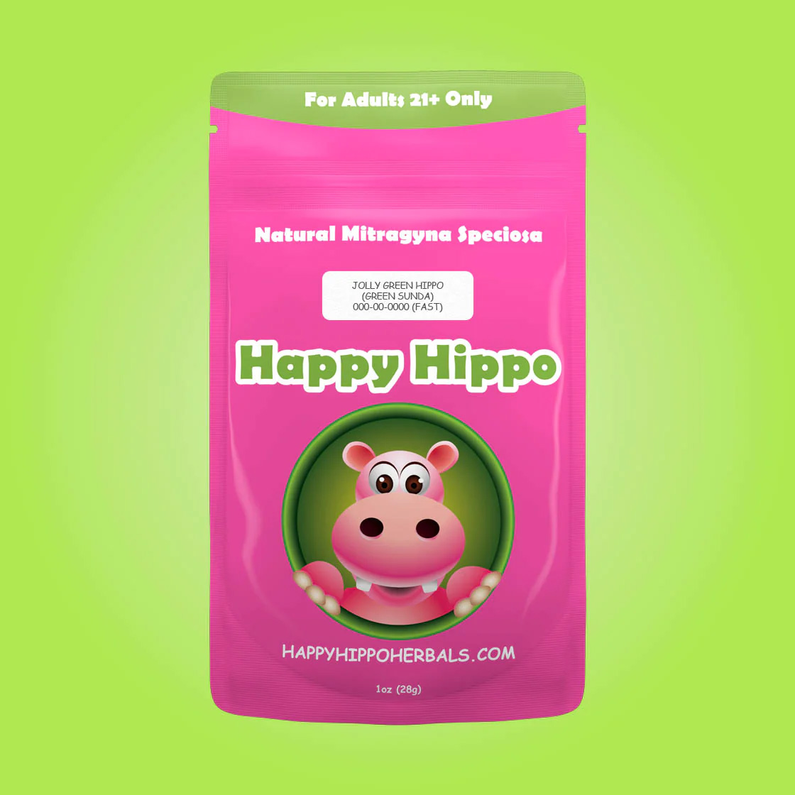 Happy Hippo Super Green Vein Sundanese Kratom Powder – Jolly Green Hippo