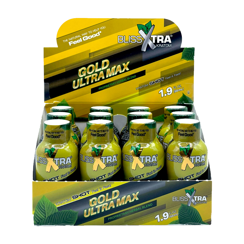 Bliss Healthy Botanical Bliss Xtra Gold Ultra Max Kratom Extract Shot –  56ml