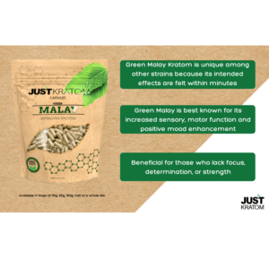 Just Kratom Green Malay Kratom Capsules