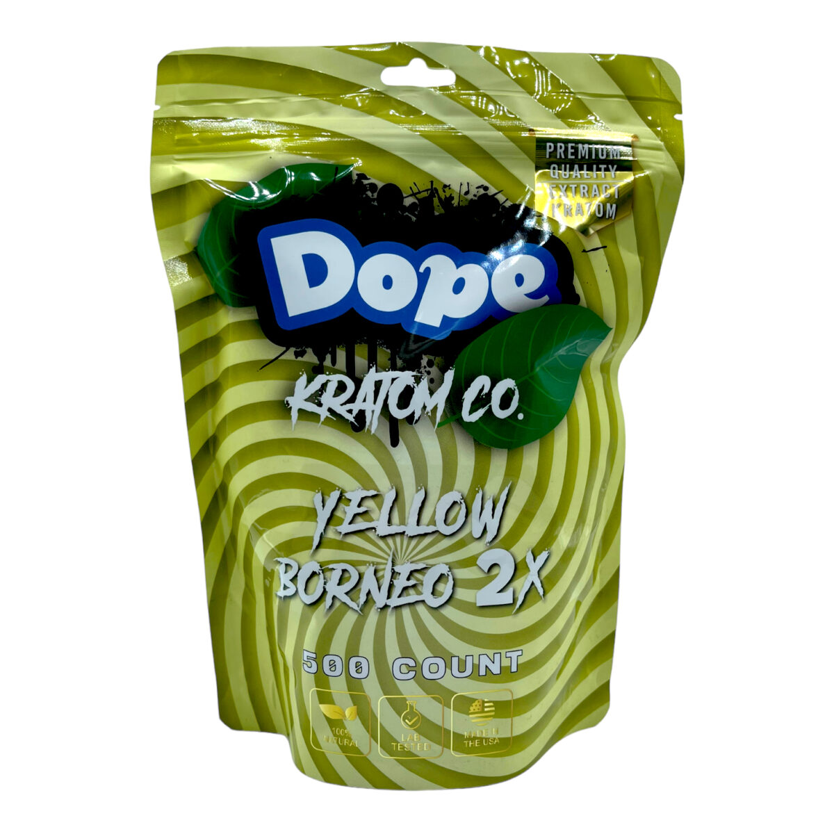 Dope Yellow Borneo 2X Kratom Extract Capsules