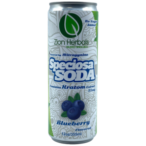 Zion Herbals Kratom Extract Speciosa Soda - Blueberry