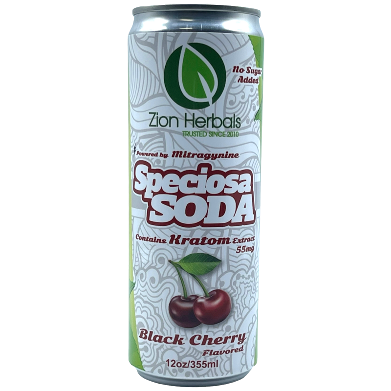 Zion Herbals Kratom Extract Speciosa Soda – Black Cherry