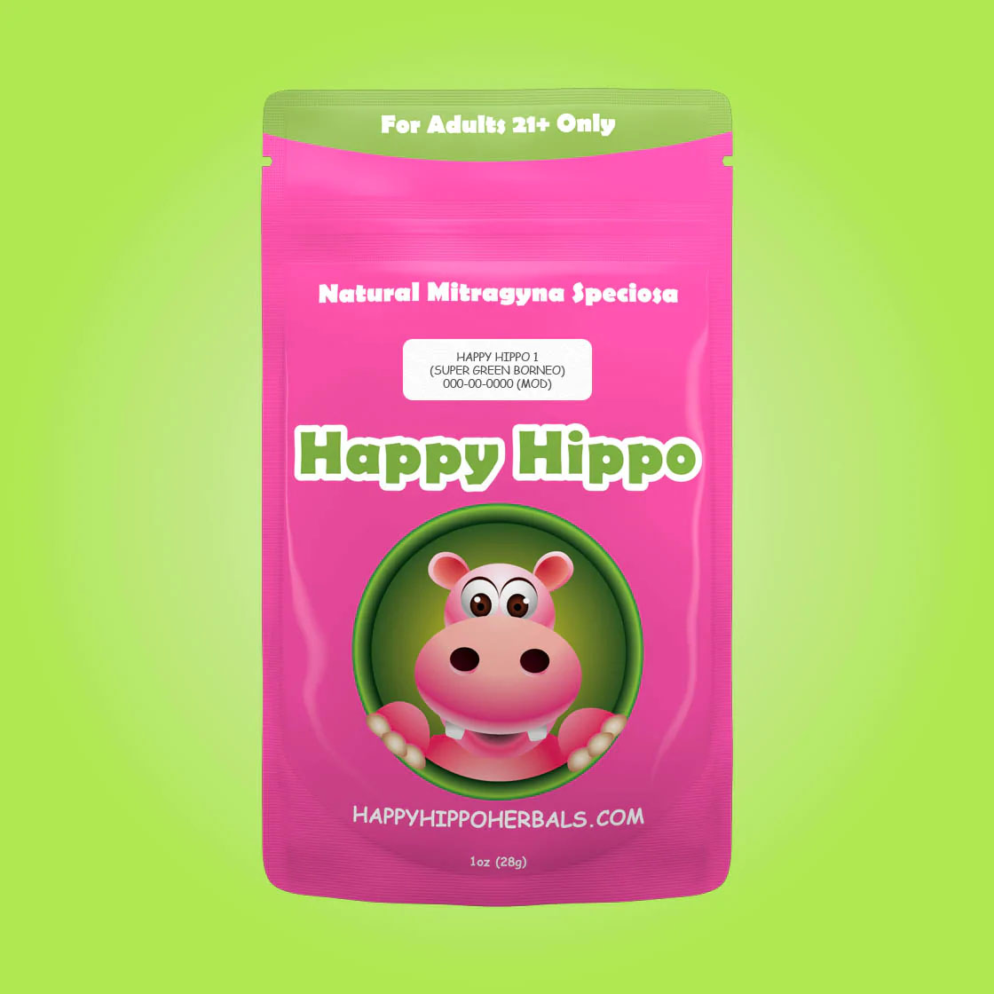 Happy Hippo Super Green Borneo Kratom Capsules – Happy Hippo