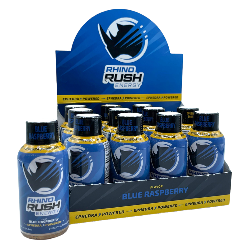 Rhino Rush Blue Raspberry Energy Shot – 59ml