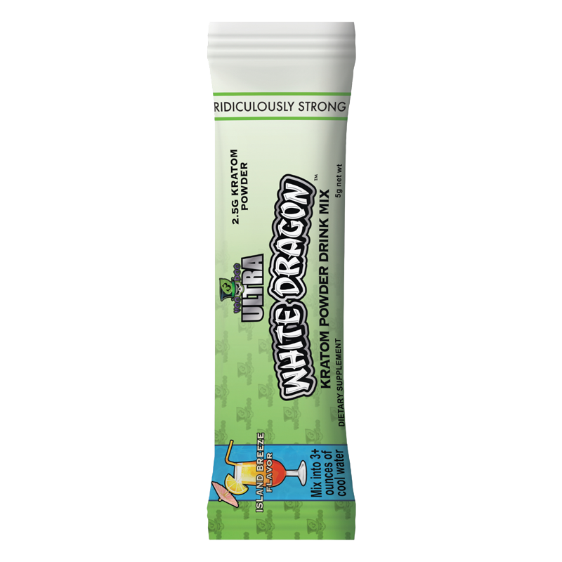 VooDoo3 Ultra White Dragon Kratom Powder Drink Mix-Island Breeze – 1packet