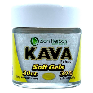 Zion Herbals Kava Extract Soft Gels 30% - 20ct