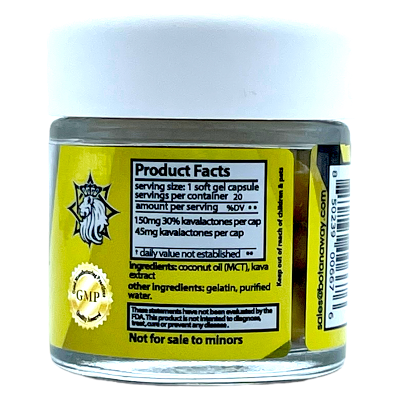 Zion Herbals Kava Extract Soft Gels 30% – 20ct