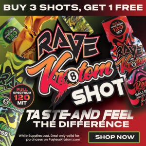 Rave Gold Goddess Kratom Shot EXCLUSIVE - Buy 3 Get 1 Free