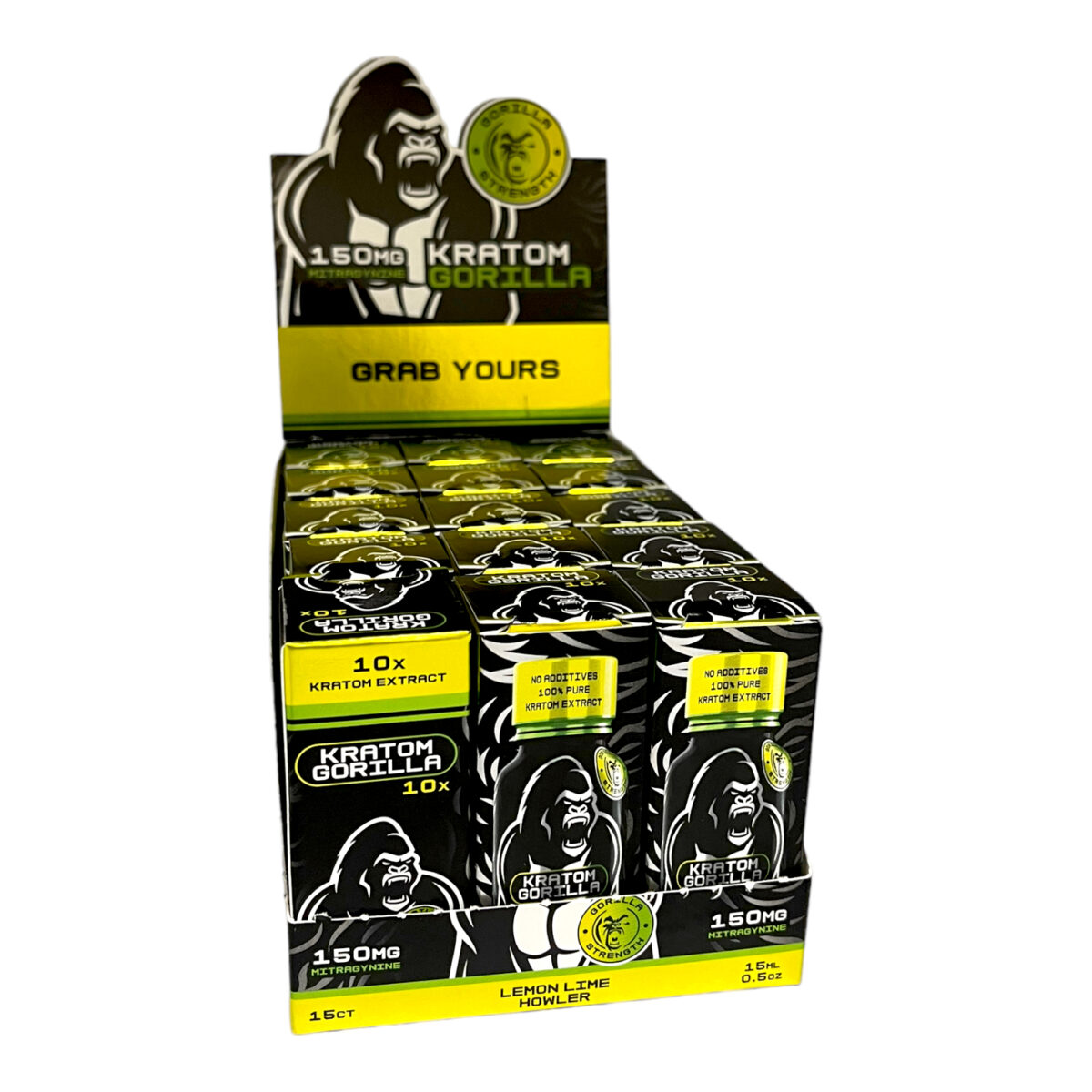 Gorilla Kratom 10X Lemon Lime Kratom Shot – 15ml.