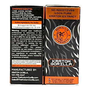 Gorilla Kratom 10X Oraguntang Kratom Shot 150mg 15mL