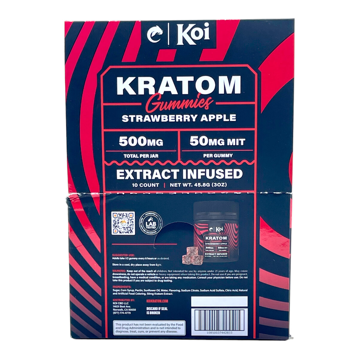 Koi Kratom Strawberry Apple Gummies – 500mg