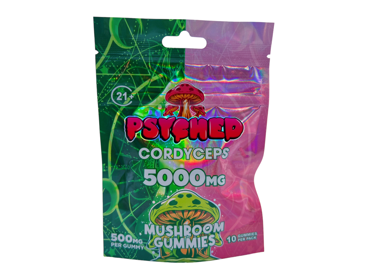 Psyched Cordyceps Mushroom Gummies – 500mg