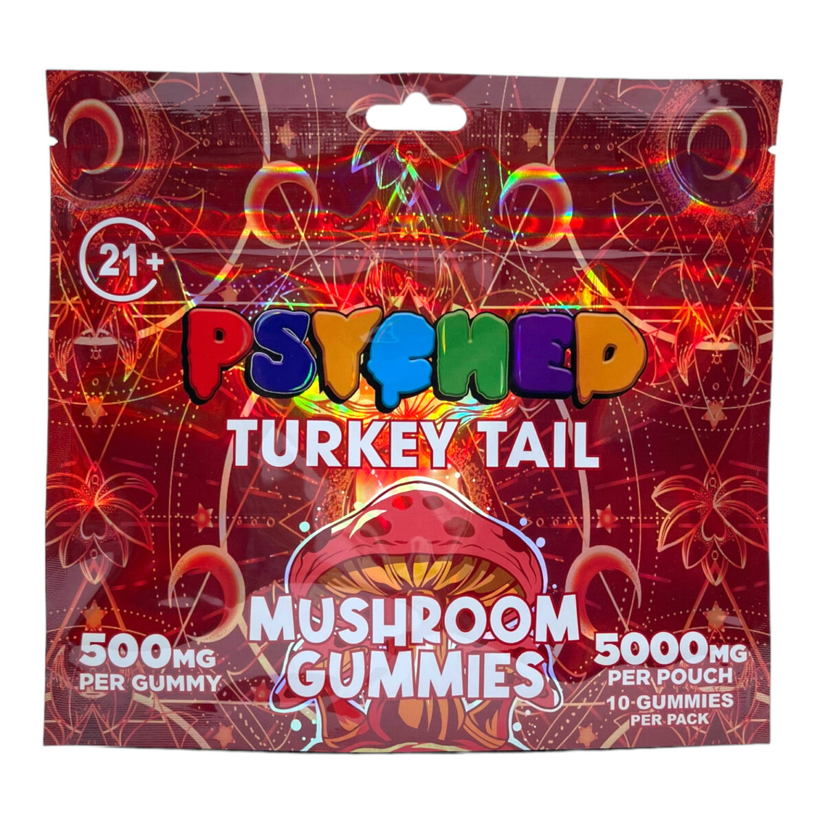 Psyched Turkey Tail Mushroom Gummies – 500mg