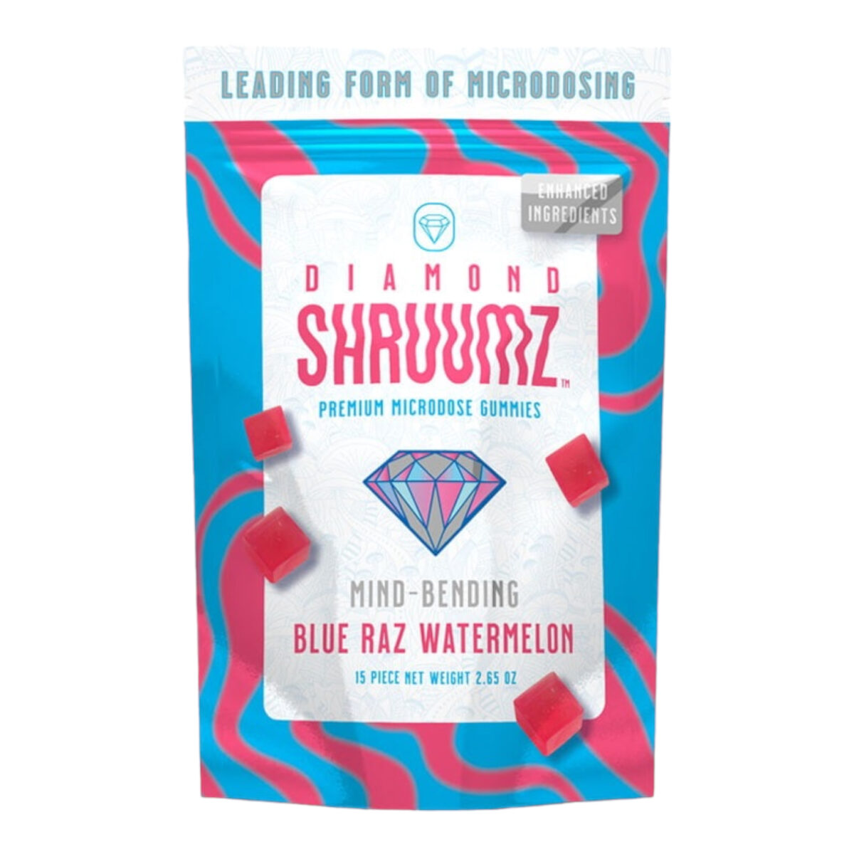 Diamond Shruumz Gummies Blue Raz Watermelon – 15ct.