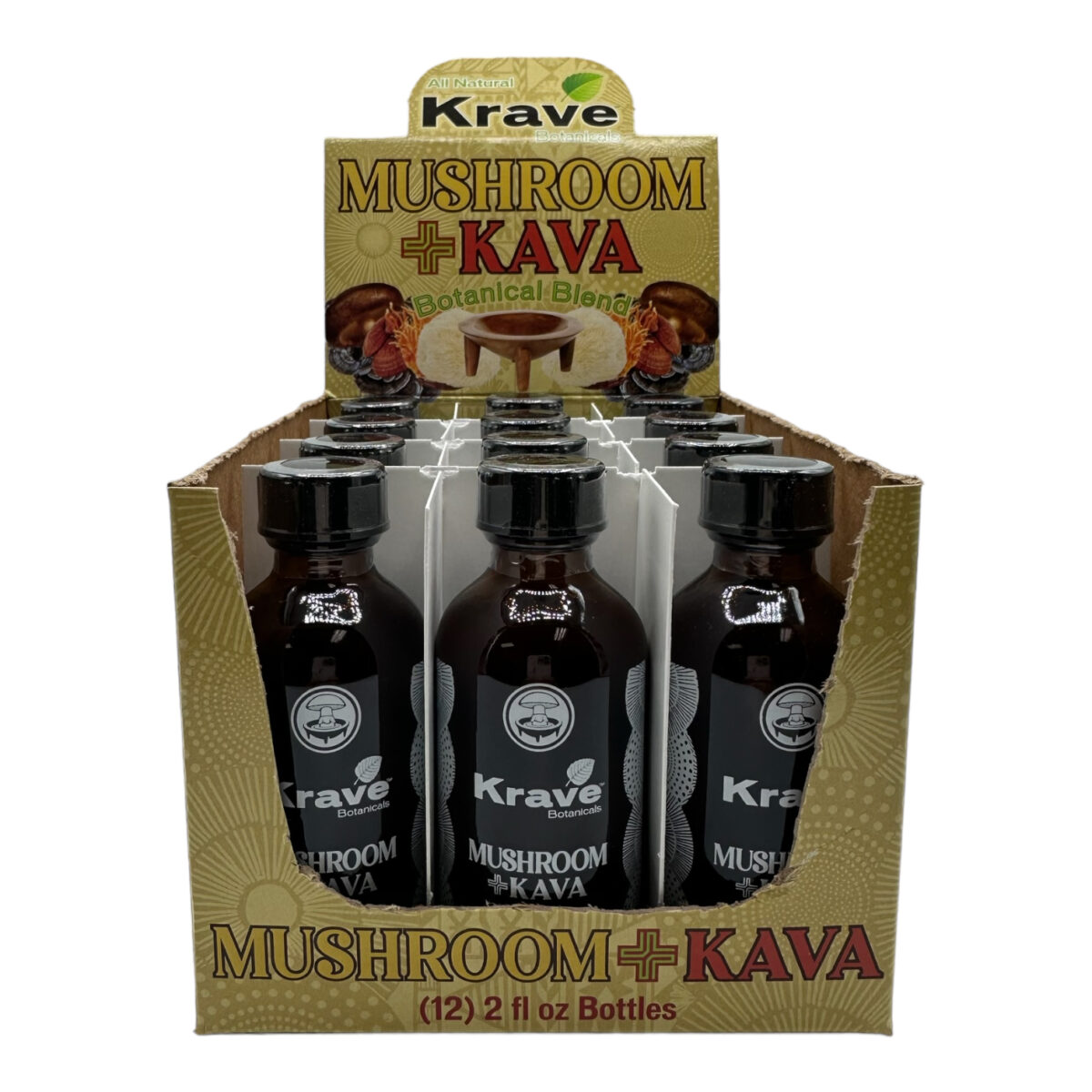 Krave Mushroom and Kava Blend Extract Shot – 59ml