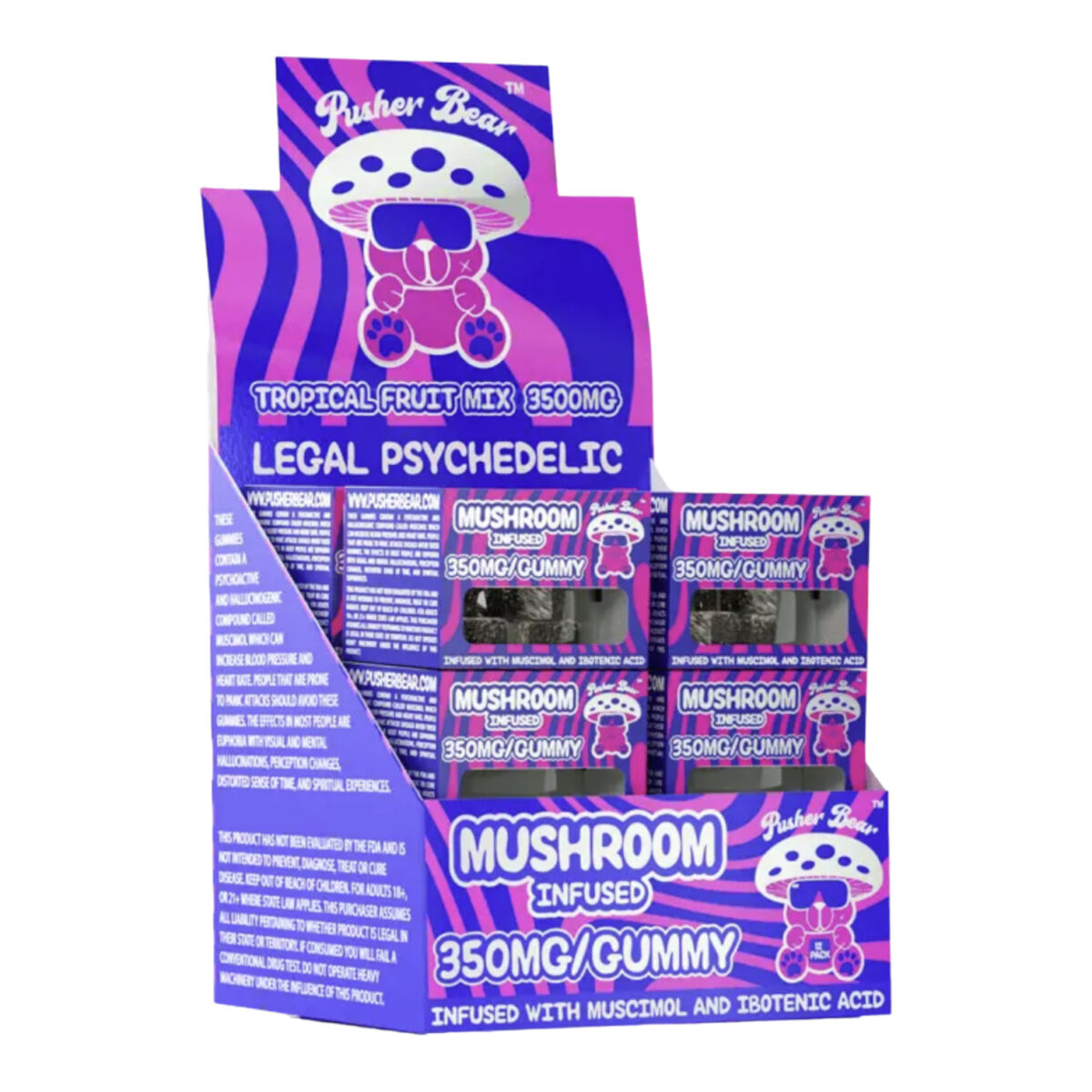 Pusher Bear Tropical Fruit Mix Mushroom Gummies – 10ct