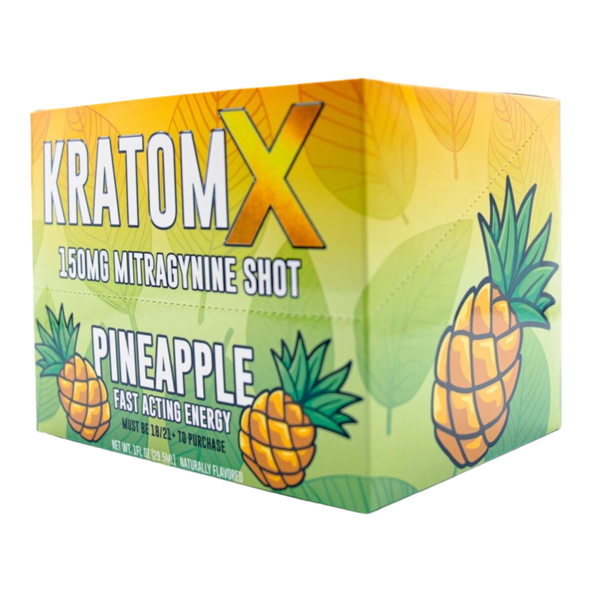 KratomX Pineapple 150mg Kratom Energy Shot – 1oz