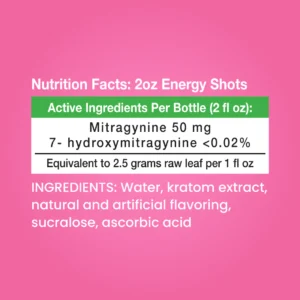 Happy Hippo Blue Razzle Kratom Shot 50mg 60mL