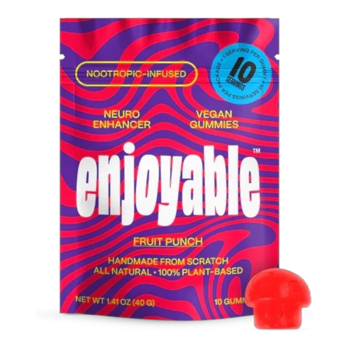 Enjoyable Mushroom Nootropic Gummies – Fruit Punch