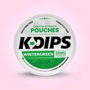 K-Dips Wintergreen Kratom Dip Pouches