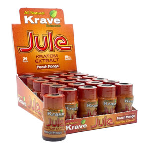 Krave Jule Kratom Extract Shot Peach Mango 100mg 10mL