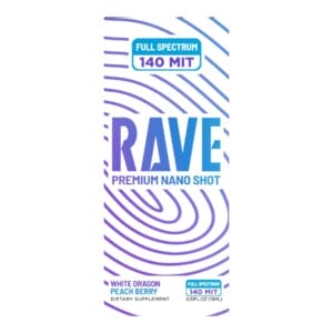 Rave Kratom – White Dragon Peach Berry Shot 140mg 15mL