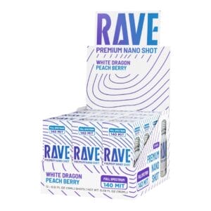 Rave Kratom – White Dragon Peach Berry Shot 140mg 15mL