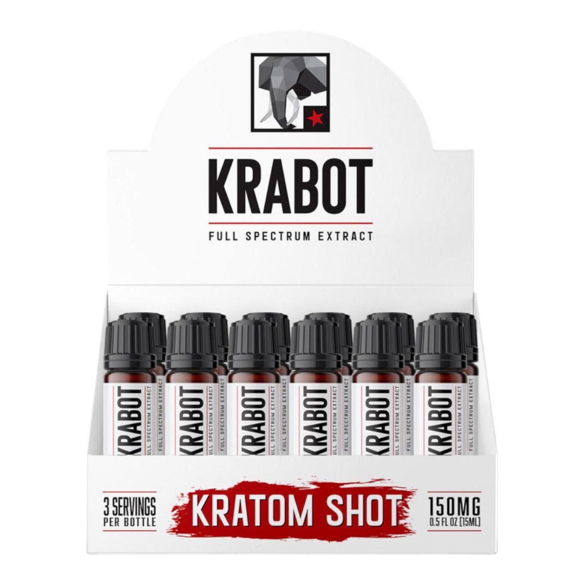 Krabot Blue Raspberry 150MG Kratom Shot – 15ML