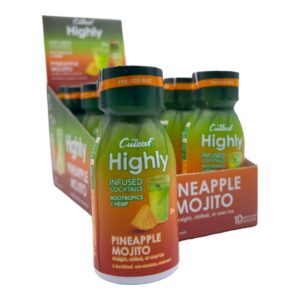 Cutleaf Hemp Highly Pineapple Mojito Infused Cocktail 3.4oz Shot