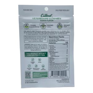 Cutleaf Mushroom Gummies Guava Flavor 3 Pack (500mg Per Gummy)