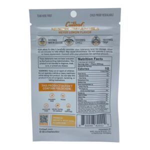 Cutleaf Mushroom Gummies Meyer Lemon Flavor 3 Pack (500mg Per Gummy)